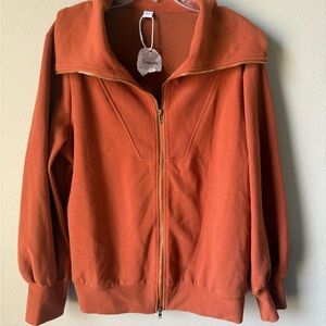 Caracilia Orange Jacket with zipper women’s XL